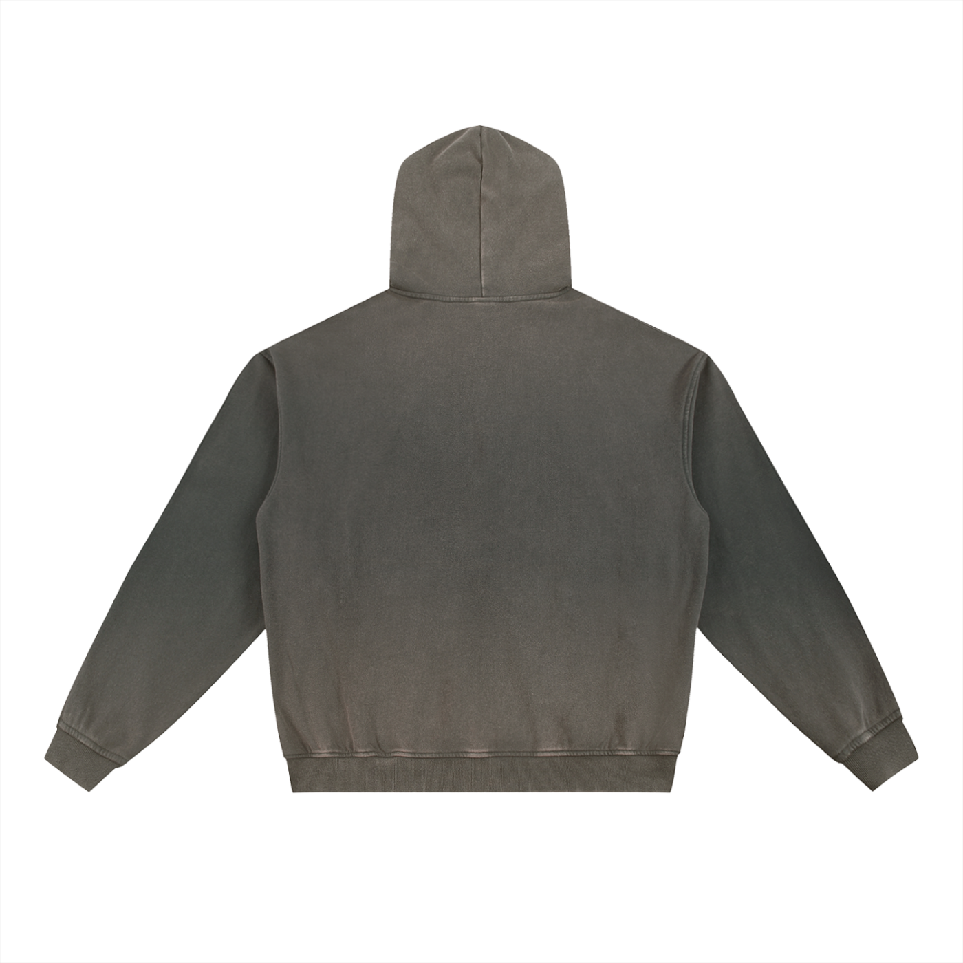 Japanese Wave on Vintage Washed Gradient Fleece Hoodie