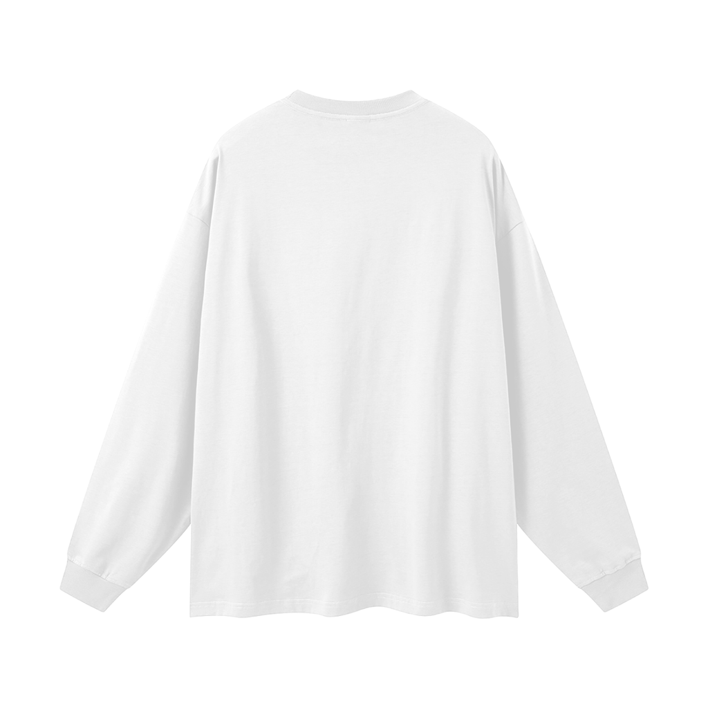 Japanese Wave on Oversized Unisex Long Sleeve T-Shirt
